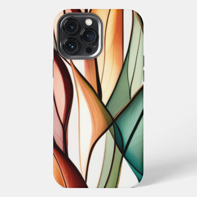 Glasmalerei-Gras iPhone Hülle (Rückseite)