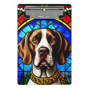 Glasmalerei-Hundeporträt Mini Klemmbrett