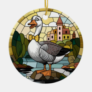 Glasmalerei Kunst, Alberne Gans Glasmalerei Kerami Keramik Ornament
