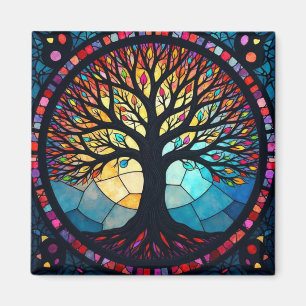 Glasmalerei Kunst, Baum des Lebens Glasmalerei Magnet