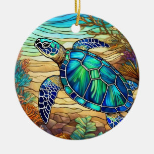 Glasmalerei Kunst, Glasmalerei Meeresschildkröte Keramik Ornament