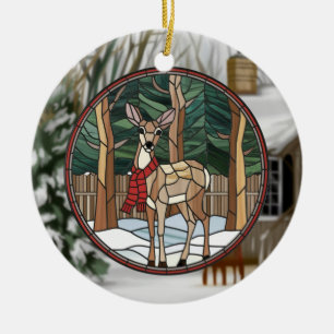 Glasmalerei Kunst, Glasmalerei Stil Hirsch Kunst Keramik Ornament