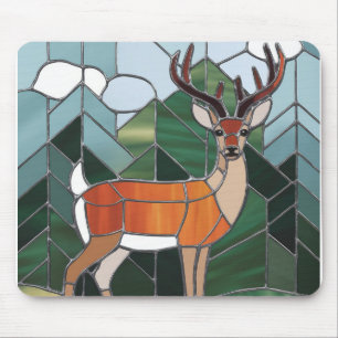 Glasmalerei Kunst, Glasmalerei Stil Hirsch Kunst Mousepad