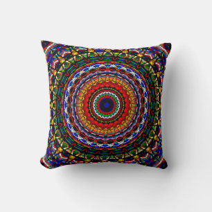 Glasmalerei-Mandala Kissen