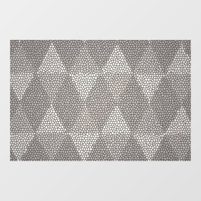 Glasmalerei-Silber-Diamantmuster Fensteraufkleber (Blatt)