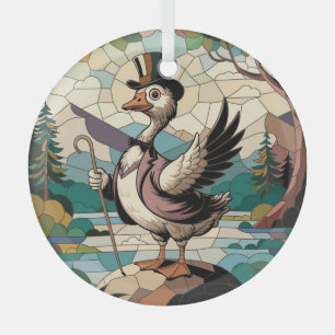 Glasmalerei, Silly Goose Glasmalerei Ornament Aus Glas