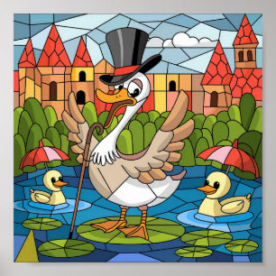 Glasmalerei, Silly Goose Glasmalerei Poster