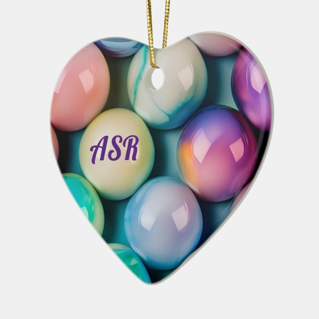 Glasmarben in Hübschen Pastellfarben, Ihr Text Keramik Ornament (Links)