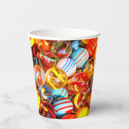 Glasmarmor bunt Vintag nostalgisch Pappbecher