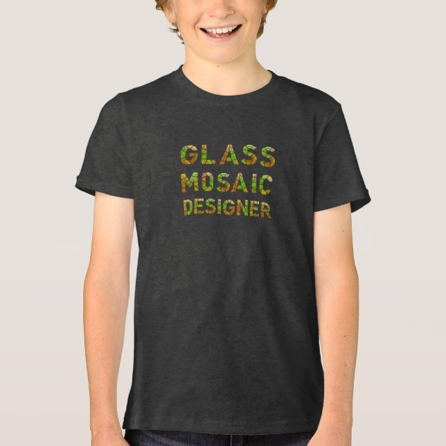 Glasmosaik Designer-Shirt Tri-Blend Shirt (Vorderseite)