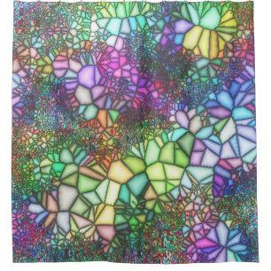 Glasmosaik Duschvorhang