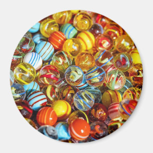 Glasmurmeln Magnet