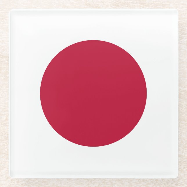 Glasoberglas Japanische Flagge Glasuntersetzer (Vorderseite)