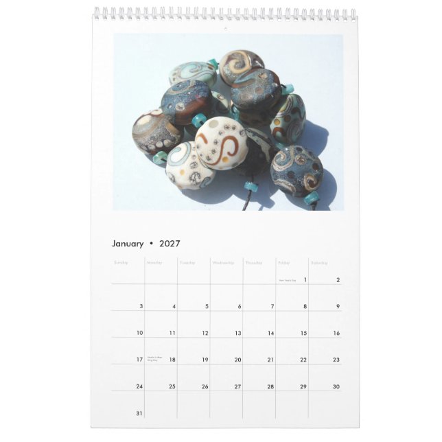 Glasperle-Kunst durch Melissa Vess Kalender (Jan 2027)