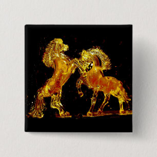 Glaspferde von Venedig Italien Button