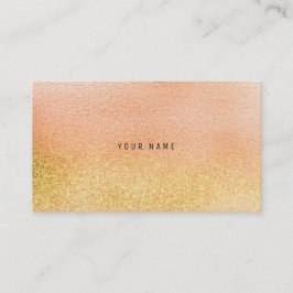 Glaspfirsichfarben Pink Gold Vip Ombre Glitzer1 Visitenkarte
