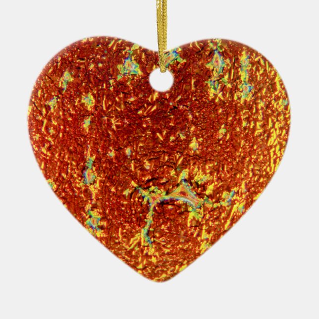 Glasposter aus Gold Keramik Ornament (Vorne)