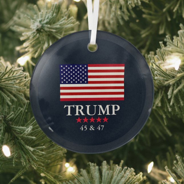 GLASPRÄSIDENT DONALD TRUMP CHRISTMAS ORNANATION ORNAMENT AUS GLAS (InSitu)