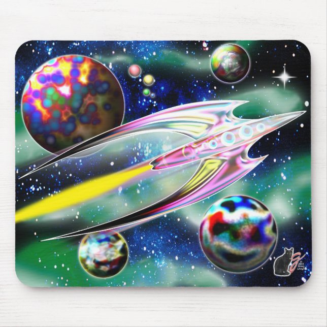 Glasraketenmousepad Mousepad (Vorne)