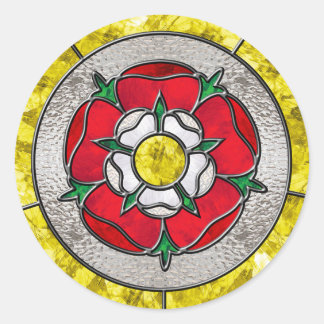 GlasRose Runder Aufkleber