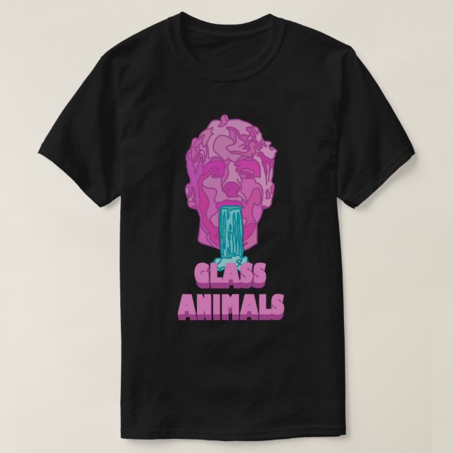 Glass Animals Soda Wasserfälle Kopf und Logo T-Shirt (Design vorne)