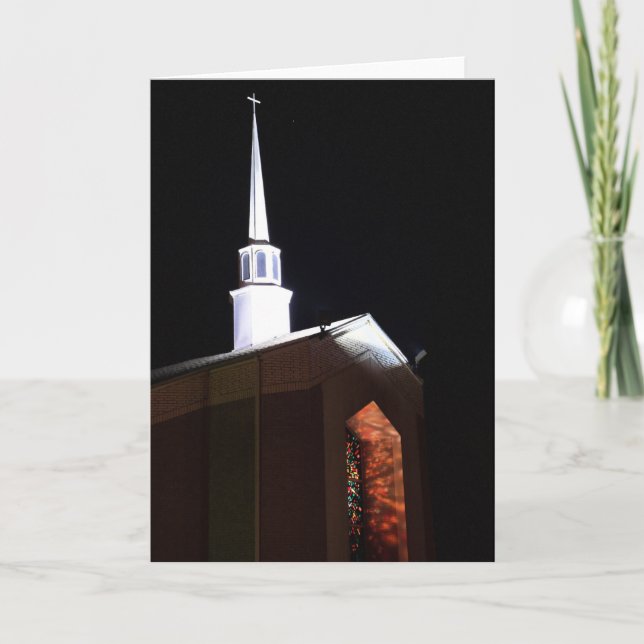 Glass at Night Grußkarte Feiertagskarte (Vorderseite)