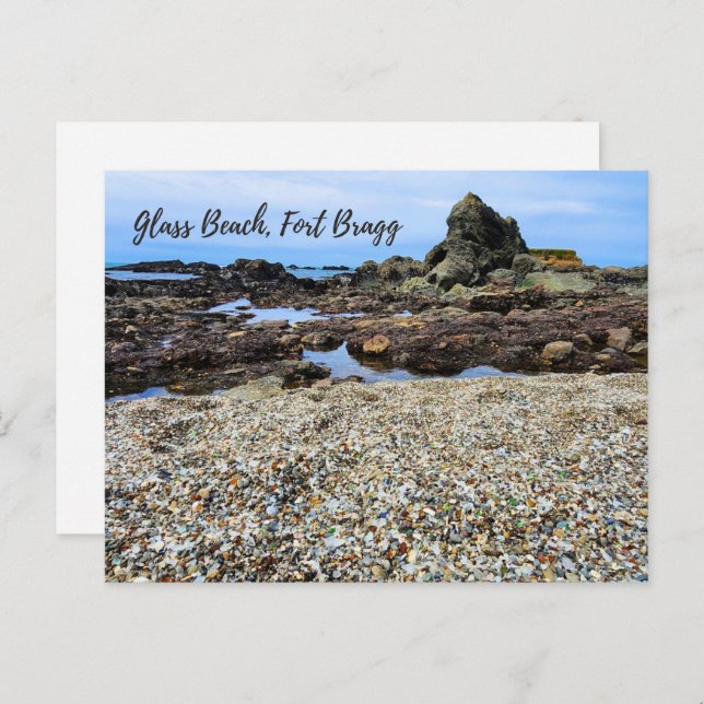 Glass Beach Fort Bragg California Postkarte (Vorne/Hinten)