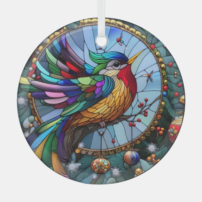 Glass Bird Ornament Aus Glas (Vorderseite)