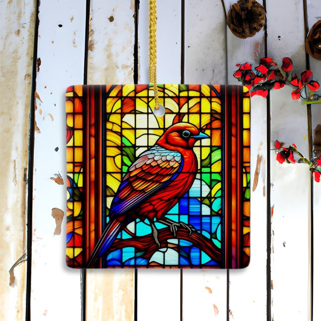 Glass Bird Personalisiert Weihnachten Keramikornament (Von Creator hochgeladen)