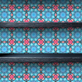 Glass Blau und Rosa Octagon Small Print Tapete