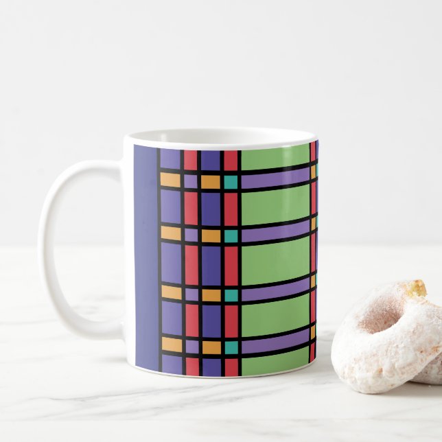 Glass Bright Colors Kaffeetasse (Mit Donut)