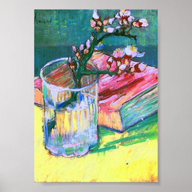 Glass-Buch Van Gogh Fine aus Almond Branch Poster (Vorne)