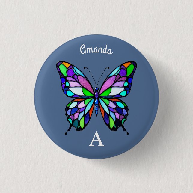 Glass Butterfly Button (Vorderseite)
