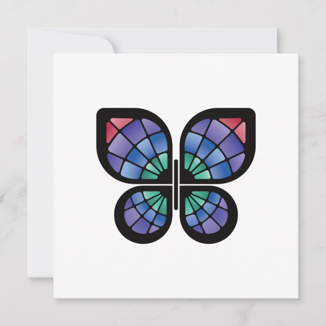 Glass Butterfly Feiertagskarte (Vorderseite)