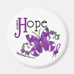 Glass Butterfly Fibromyalgie Magnet