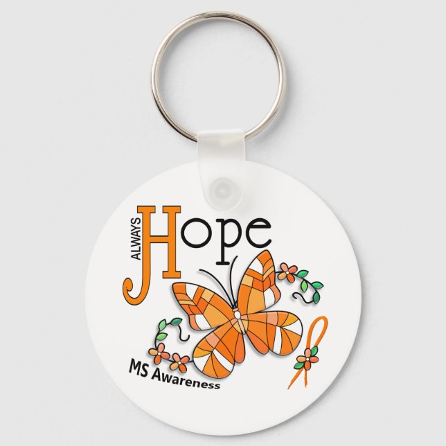 Glass Butterfly MS Schlüsselanhänger (Vorderseite)