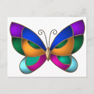 Glass Butterfly Postkarte