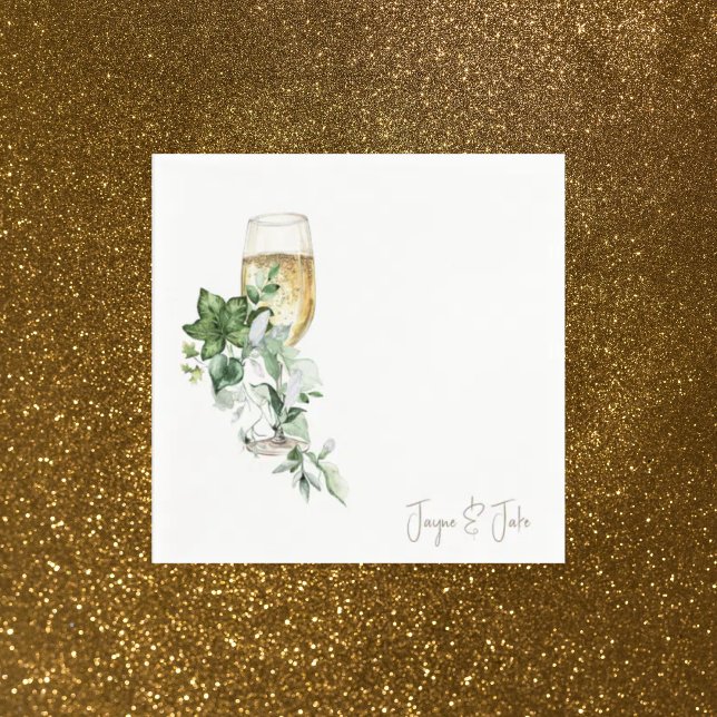 Glass Champagner Personalisiert Cocktail Serviette (Von Creator hochgeladen)