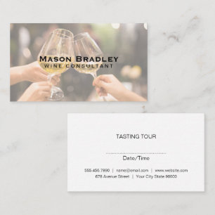 Glass Cheers   Wein Visitenkarte