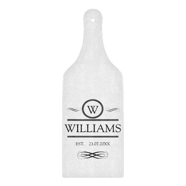 Glass Chef - Familienname Schneidebrett (Vorderseite)