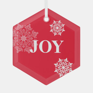 Glass Christmas Ornament JOY