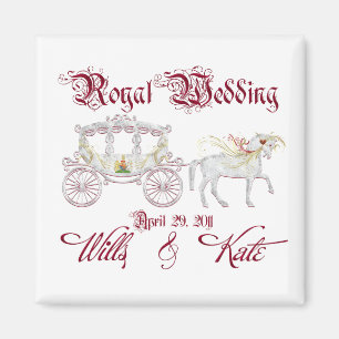 Glass Coach Gedenken an die Königliche Hochzeit Magnet