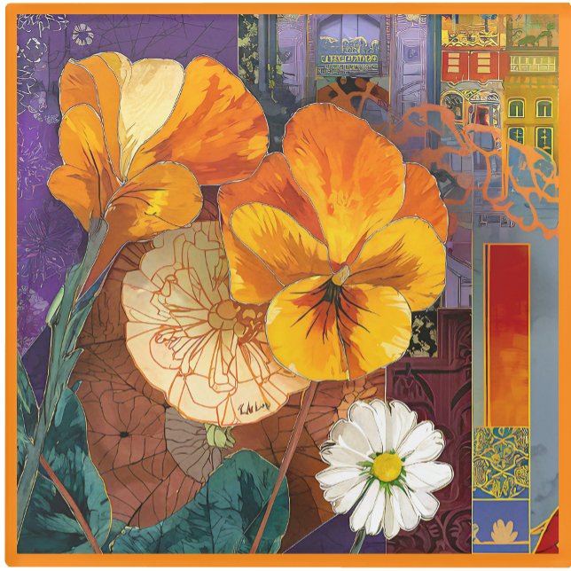 Glass COASTER - Colorful Floral Arrangement Glasuntersetzer (Von Creator hochgeladen)