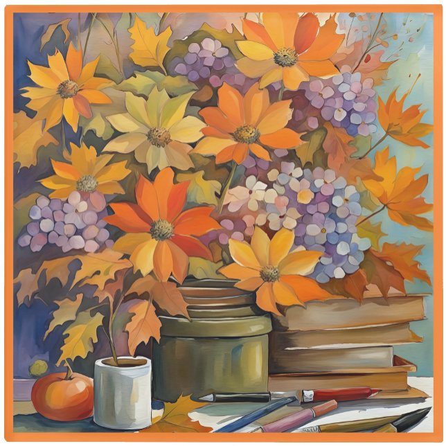 Glass COASTER - Golden Shades of Orange & Violet Glasuntersetzer (Von Creator hochgeladen)