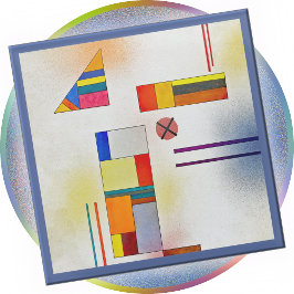 Glass COASTER - "Hartweich, No. 390" - Kandinsky Glasuntersetzer