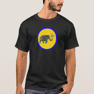 Glass Colorful Mandala Paisley Elephant T-Shirt