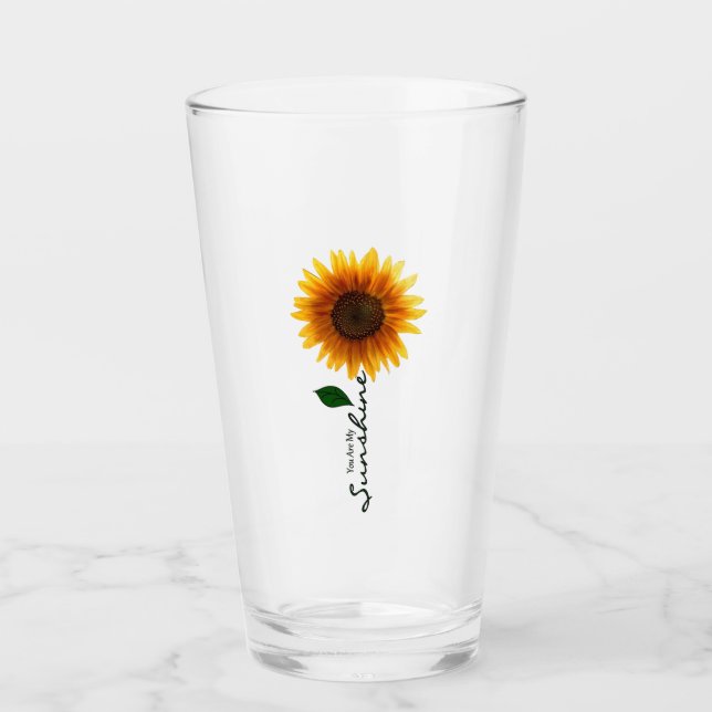 Glass Cup - Du bist mein Sonnenschein Glas (Vorderseite)