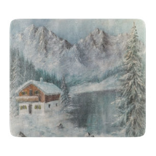 Glass Cutting Board Ann Hayes Painting Bavarian Sn Schneidebrett