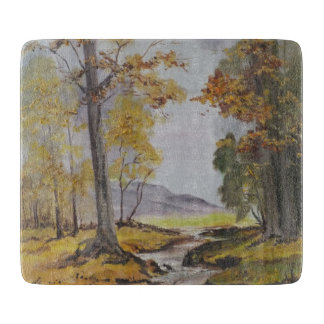 Glass Cutting Board Ann Hayes Painting Forest Stre Schneidebrett