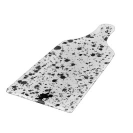 Glass Cutting Board - Black and White Splatters Schneidebrett